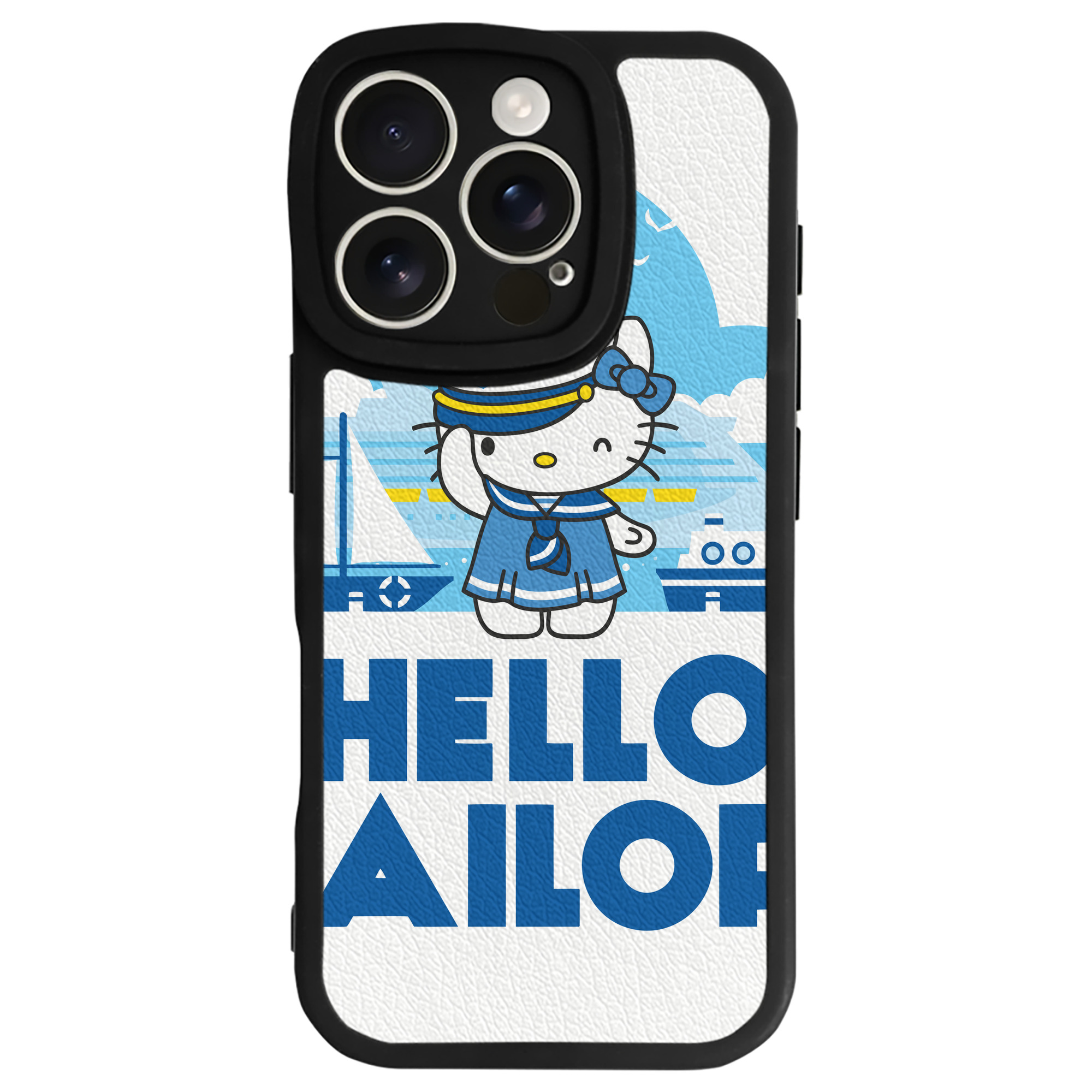 （画像用） Hello Kitty ハローキティ 【iPhone 16シリーズ対応】シリコンスマホケース（レザー調） 材質：シリコン